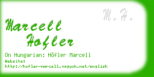 marcell hofler business card